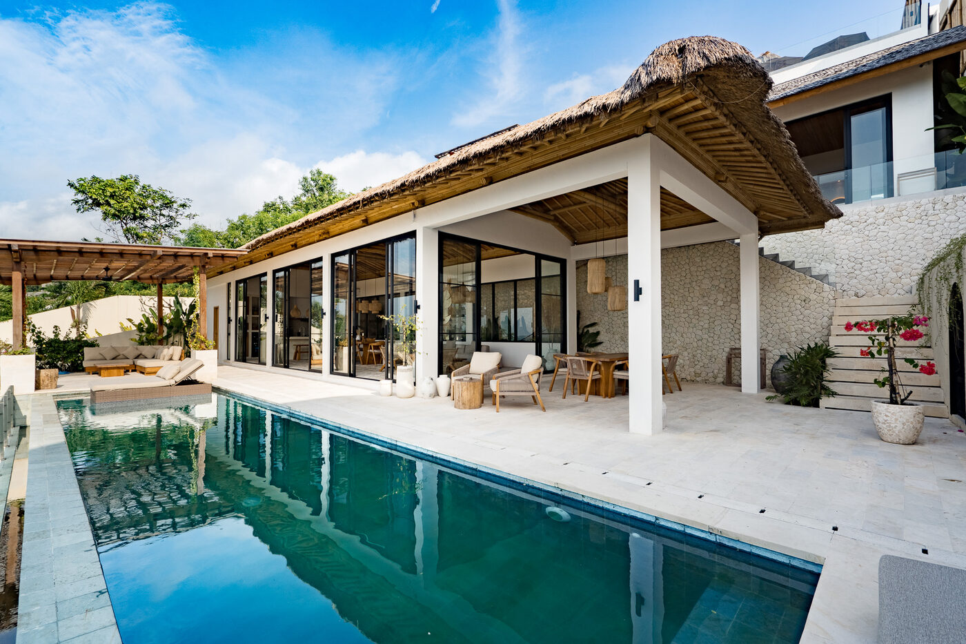 Maison Ulu Dua, the four-suite villa, with sunset terrace.