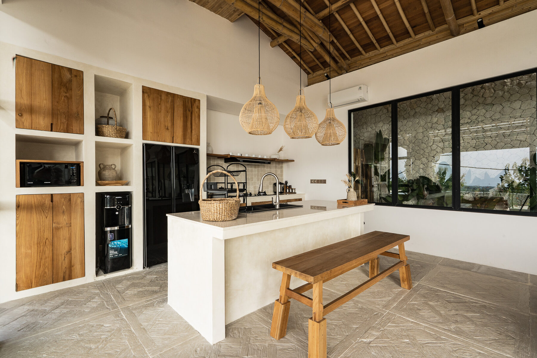 The dining space at Maison Ulu Dua.